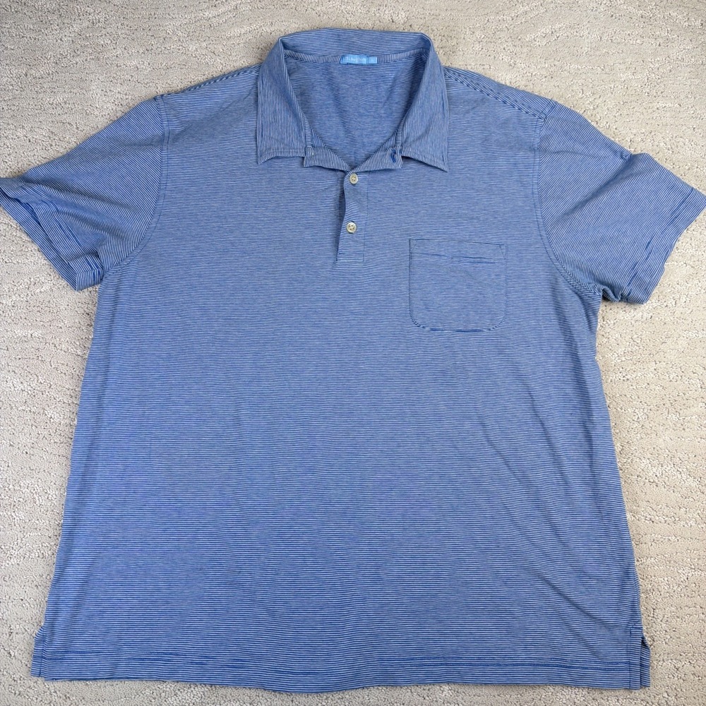 Men's J.‎ McLaughlin XL Striped Short Sleeve Polo Shirt